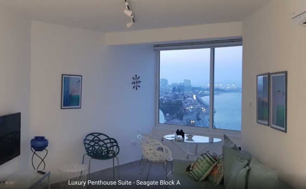 Luxury Penthouse 1Br-Seafront-Seasonal Pool-Central Larnaca Buitenkant foto